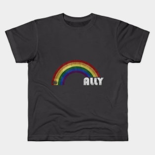 Grunge LGBT+ Pride - Ally Kids T-Shirt